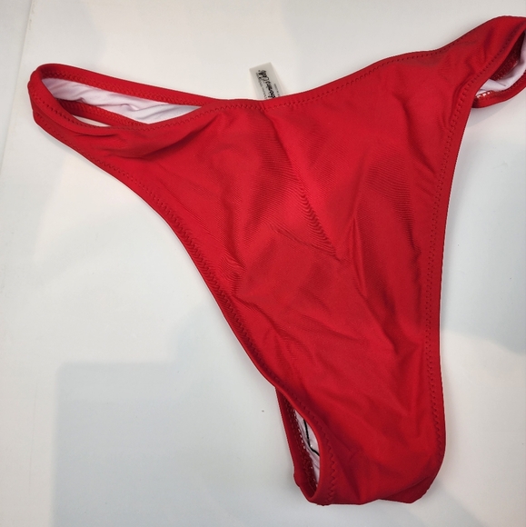 New Red Thong Bikini Thong Bottom  276 Size M - Picture 4 of 5